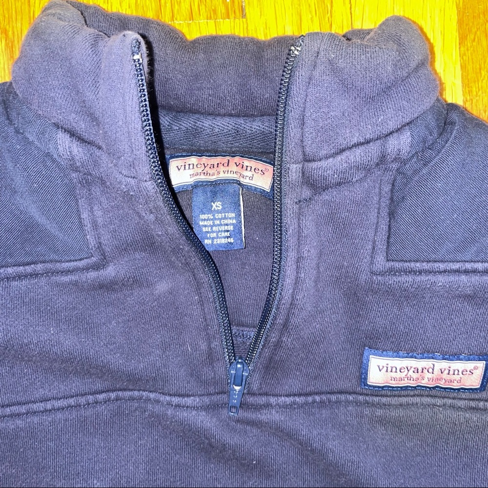 Vineyard Vines The Shep Shirt navy quarter zip XS - Picture 4 of 9